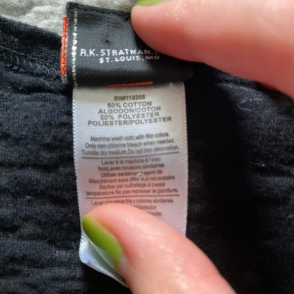 Black Harley Davidson tank top with orange and blue design - Picture 5 of 6